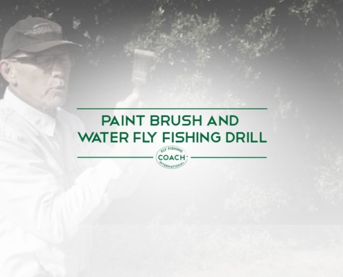 PAINT BRUSH AND WATER FLY FISHING DRILL